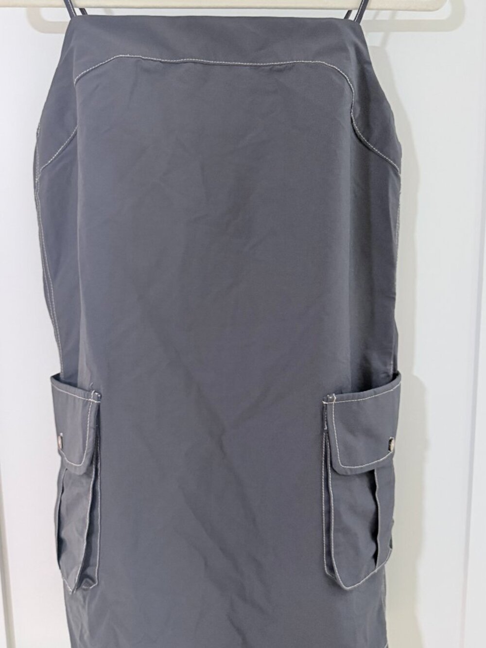NWT Charcoal Cargo Utility Midi Dress Size M Free People